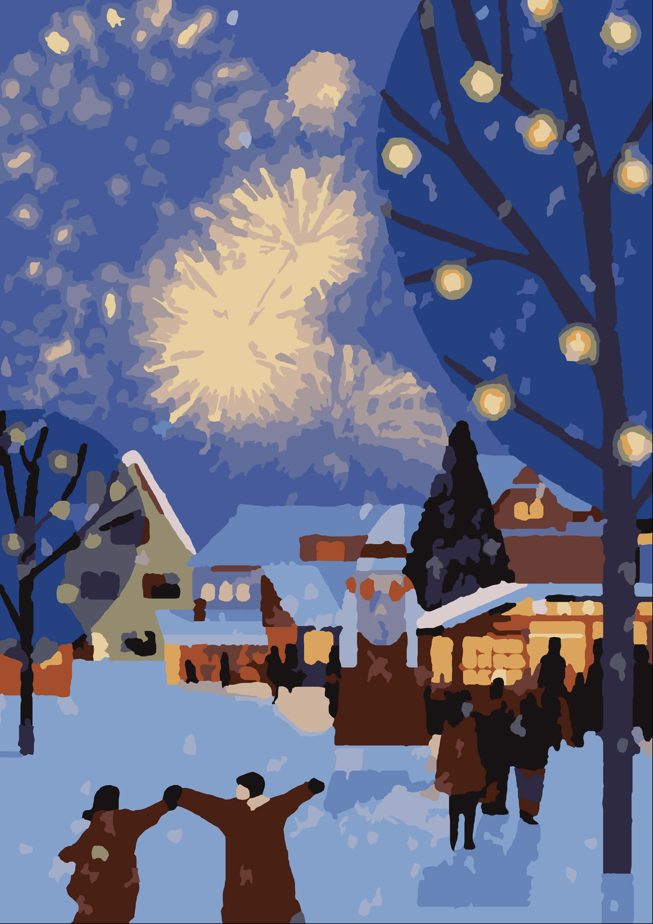 paint by number preview Christmas night
